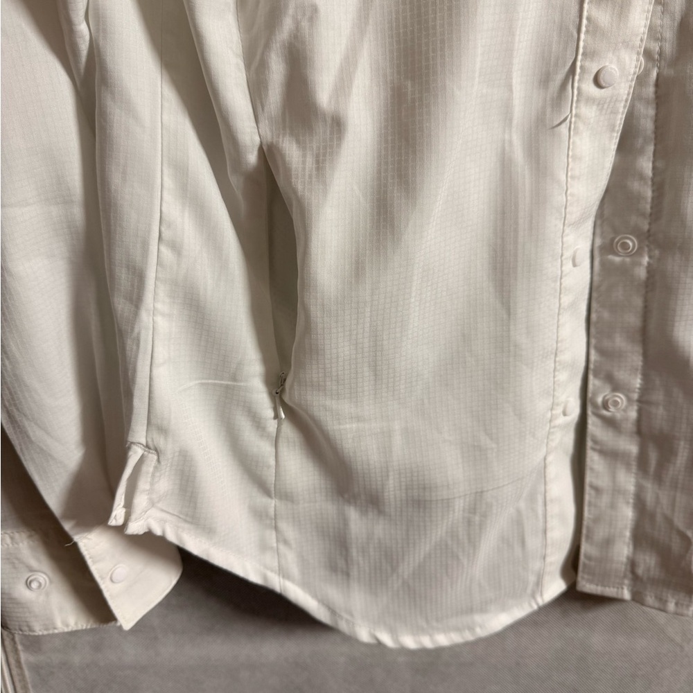 Columbia PFG Women's White Button-Down Long Sleeve Shirt Size Small - Picture 2 of 7
